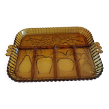 Vintage divided glass dish