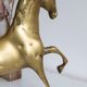 Vintage golden brass horse