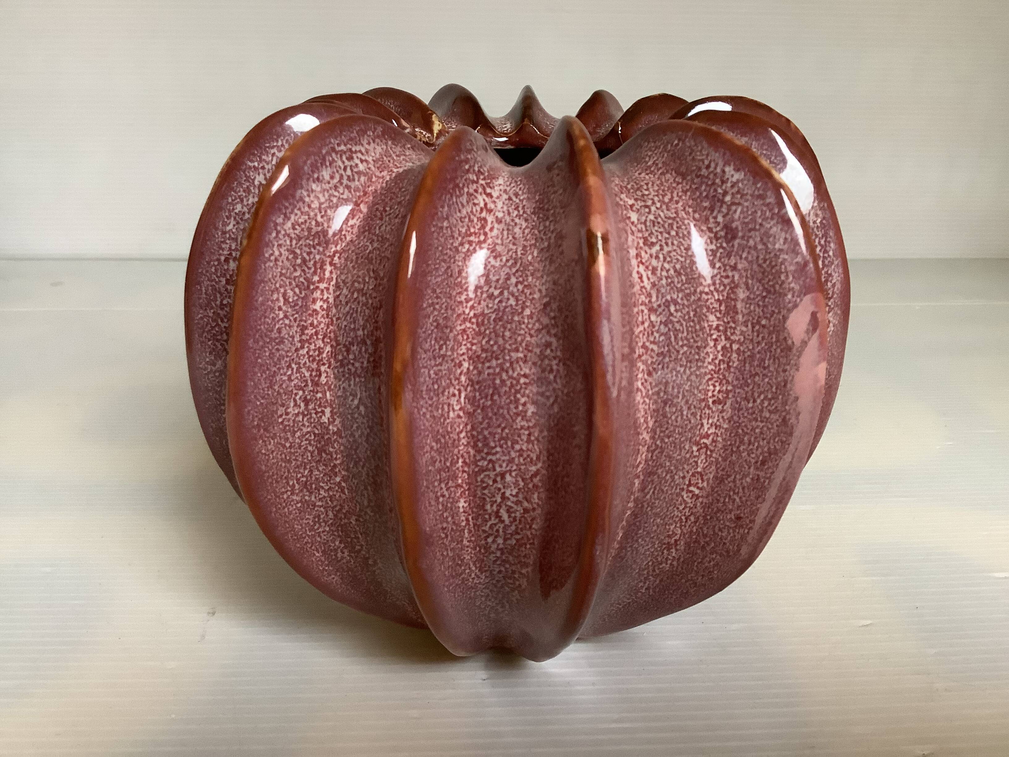 Burgundy organic shaped vase