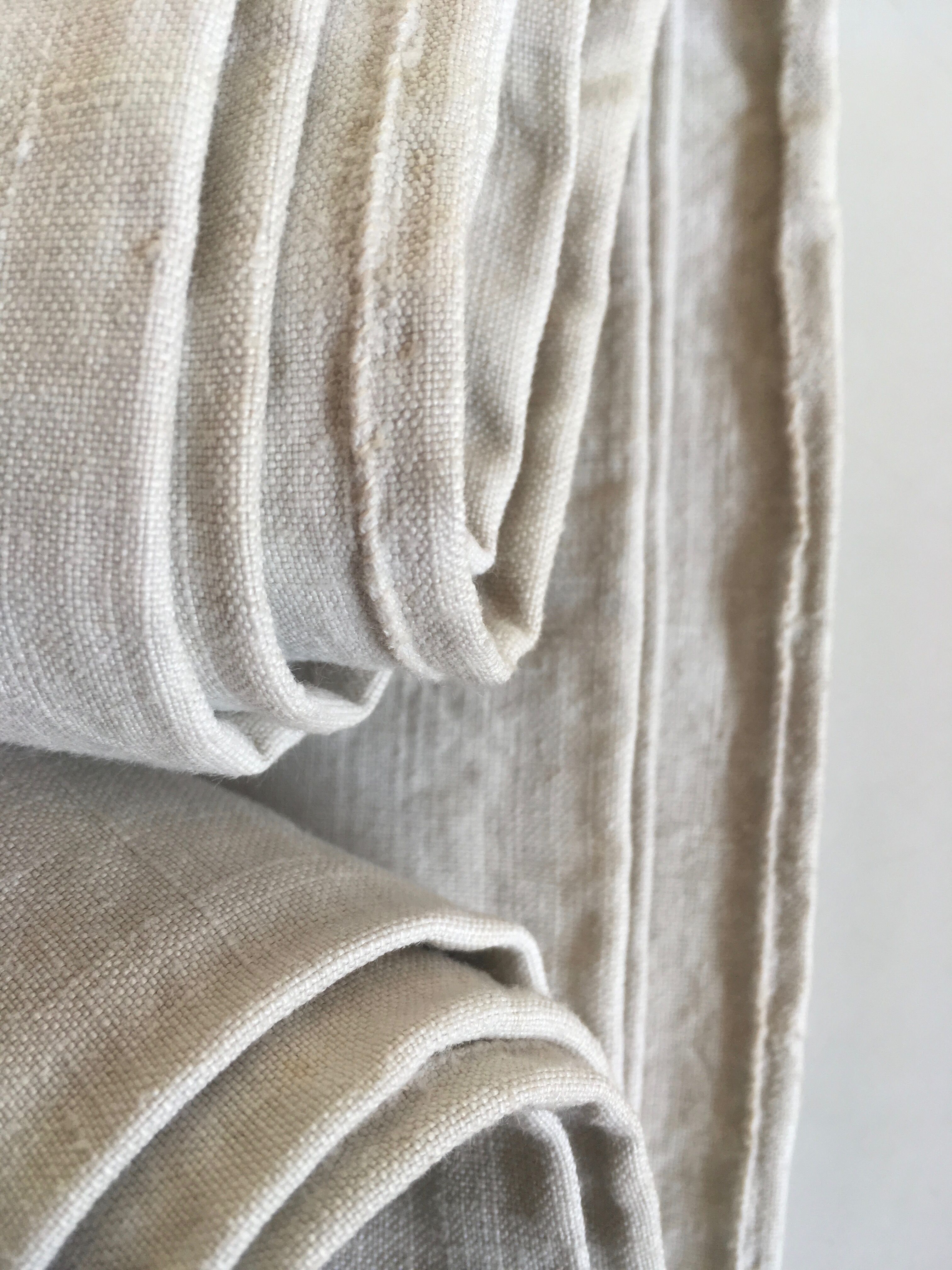 19th Raw linen tablecloth length 290 cm