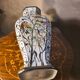 ceramic vase with birds BOHEMIA porcelain 1960 37x17 beautiful size