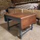 Farm table with twisted legs and 2 drop leaves.