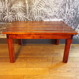 1960 pine slatted coffee table