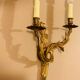 Louis XV Style wall light in gilded bronze from the 20th century decorated with acanthus leaves.