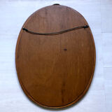 Art Deco beveled oval mirror