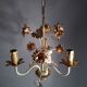 Lustre 3 branches métal laqué beige et or