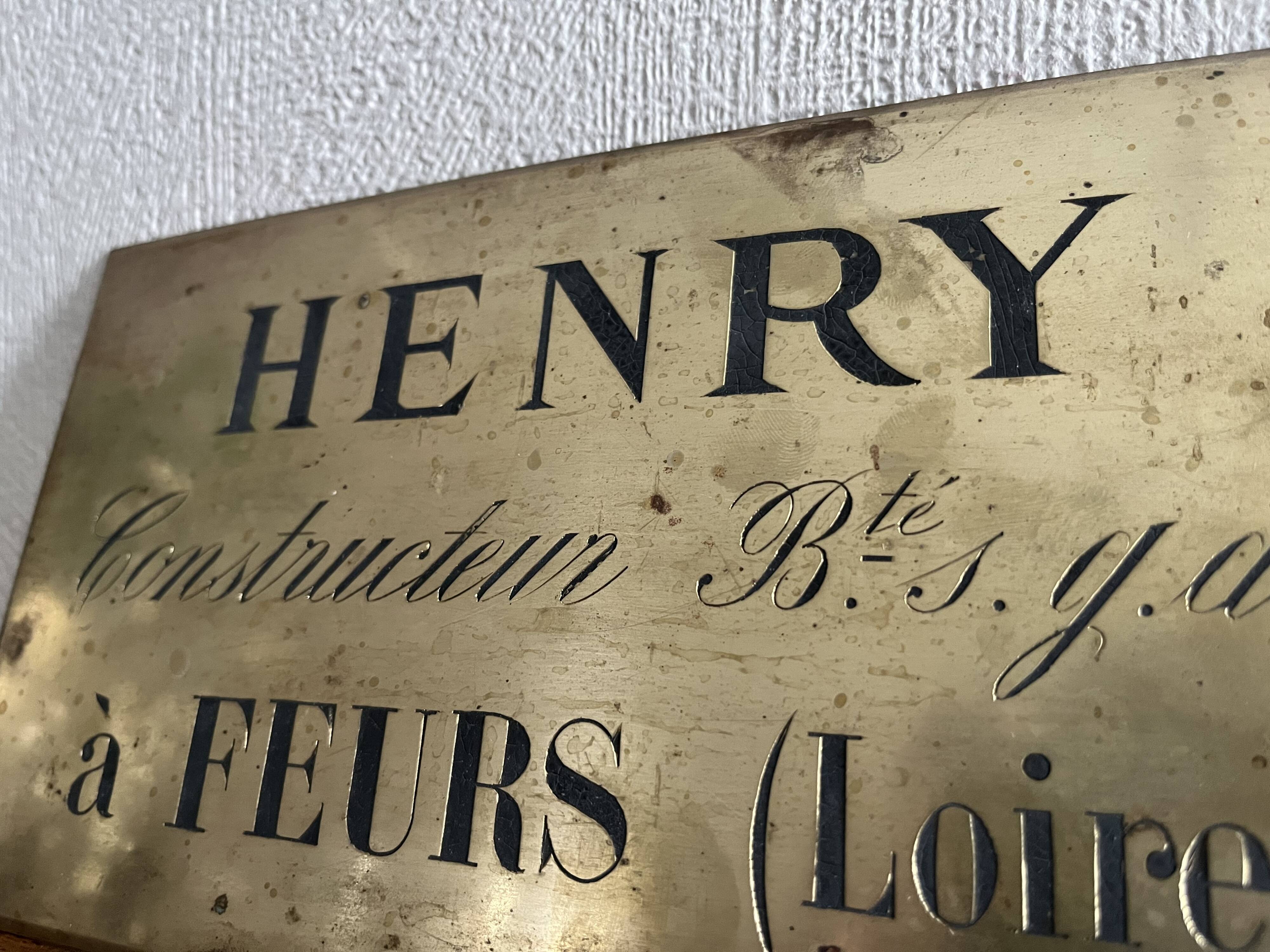 Plaque de métier en laiton - Constructeur