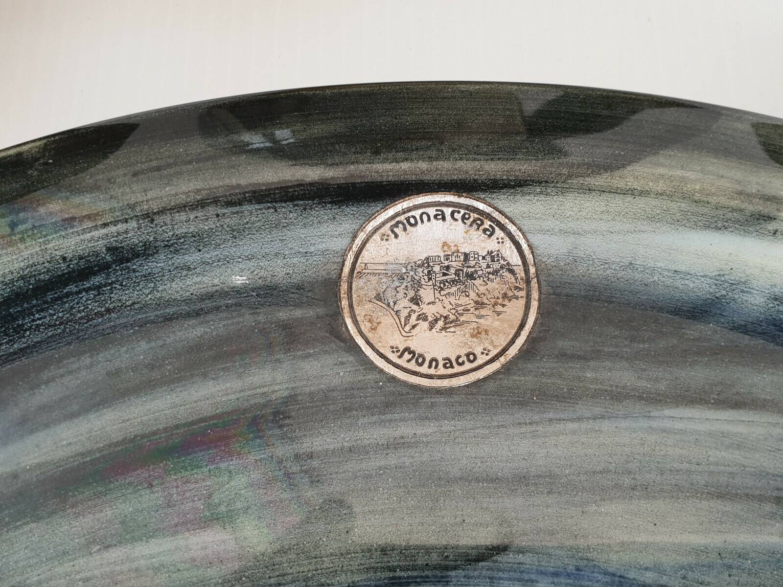 1950s vintage ceramic monaco monacera platter carafe & glasses set