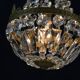 Lustre montgolfière à pampilles verre.