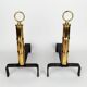 Paire de chenets par Jacques Adnet