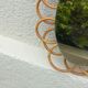 Miroir soleil ovale en rotin des années 70 25x31cm