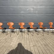 Fritz hansen ant chairs in cognac leather new!!