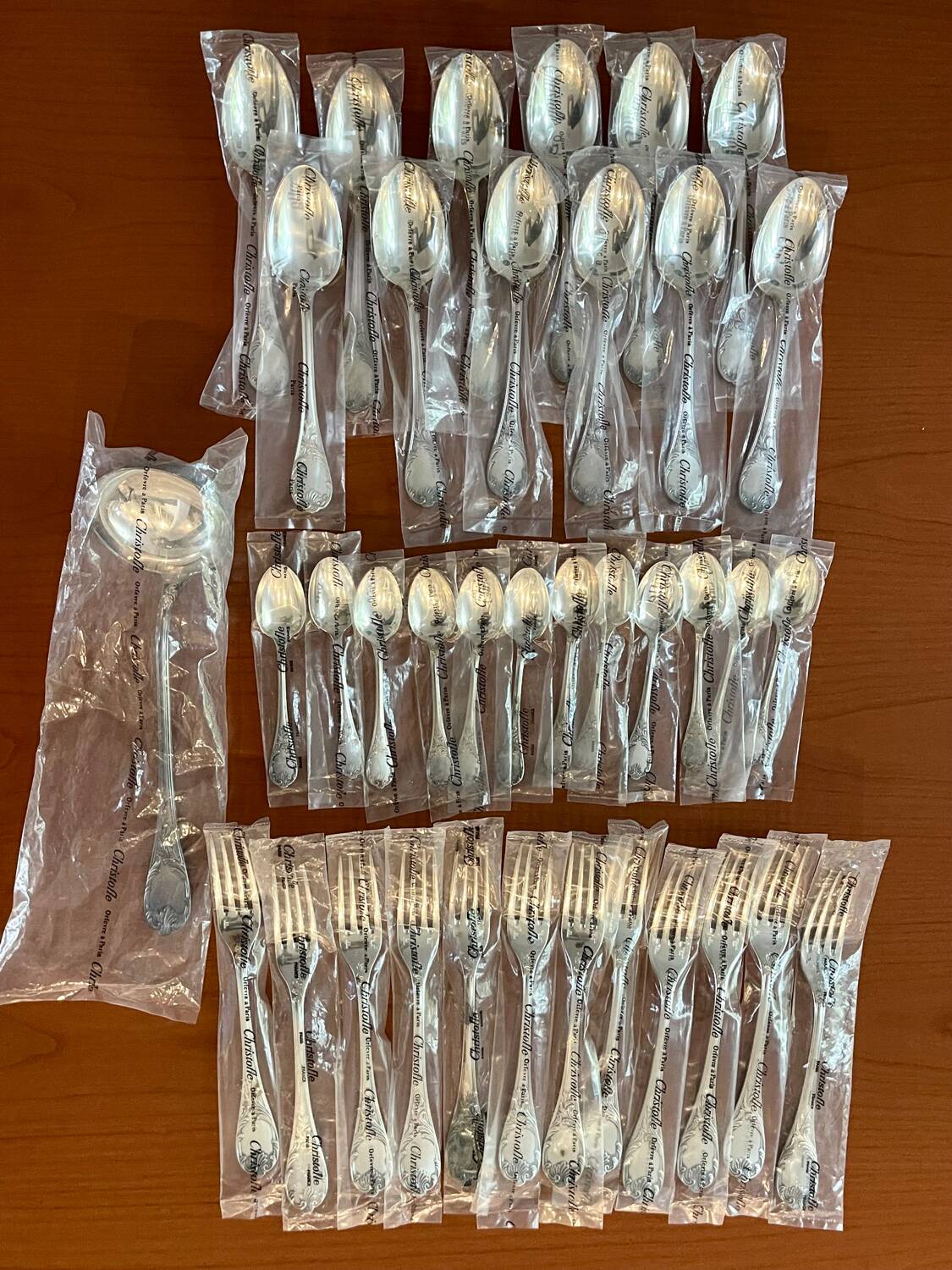 Christofle Marly new cutlery 37 pieces in sealed blister
