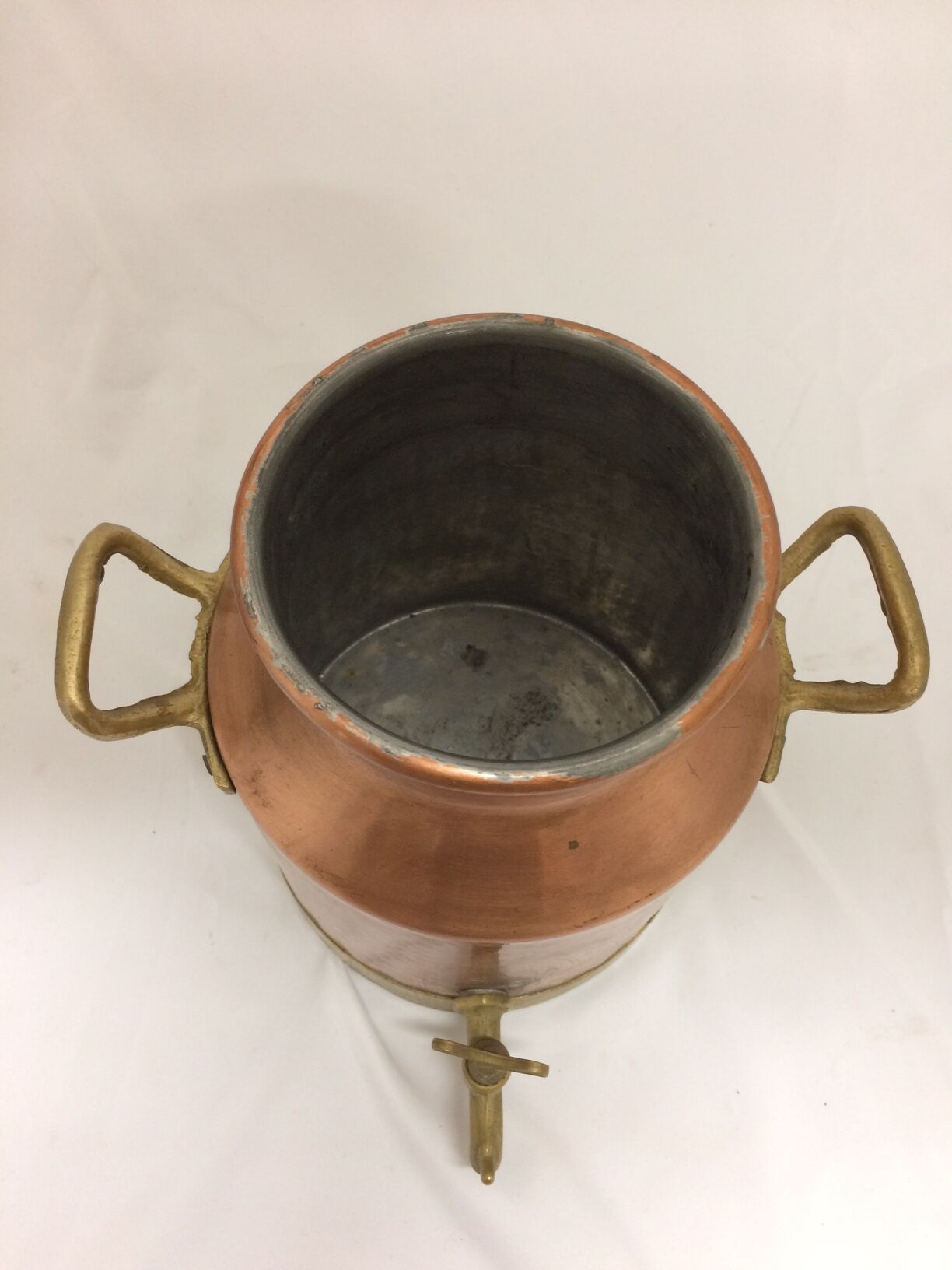 Old copper milk pot