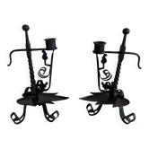 ARTS & CRAFT PAIRE DE BOUGEOIRS