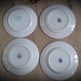 Quartet flat blue plates dessert 39