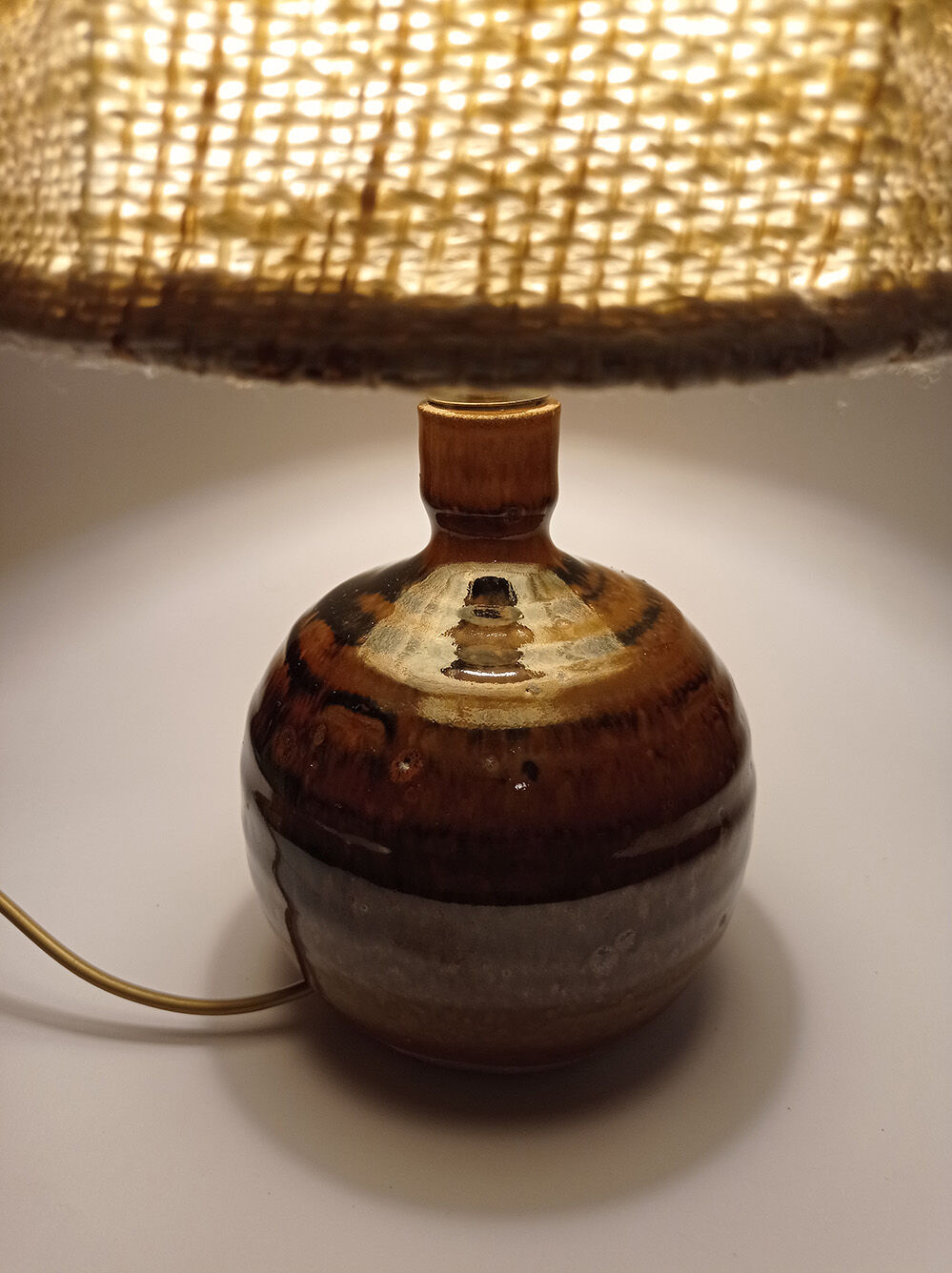 Pair of sandstone lamps - La Borne Circa 70