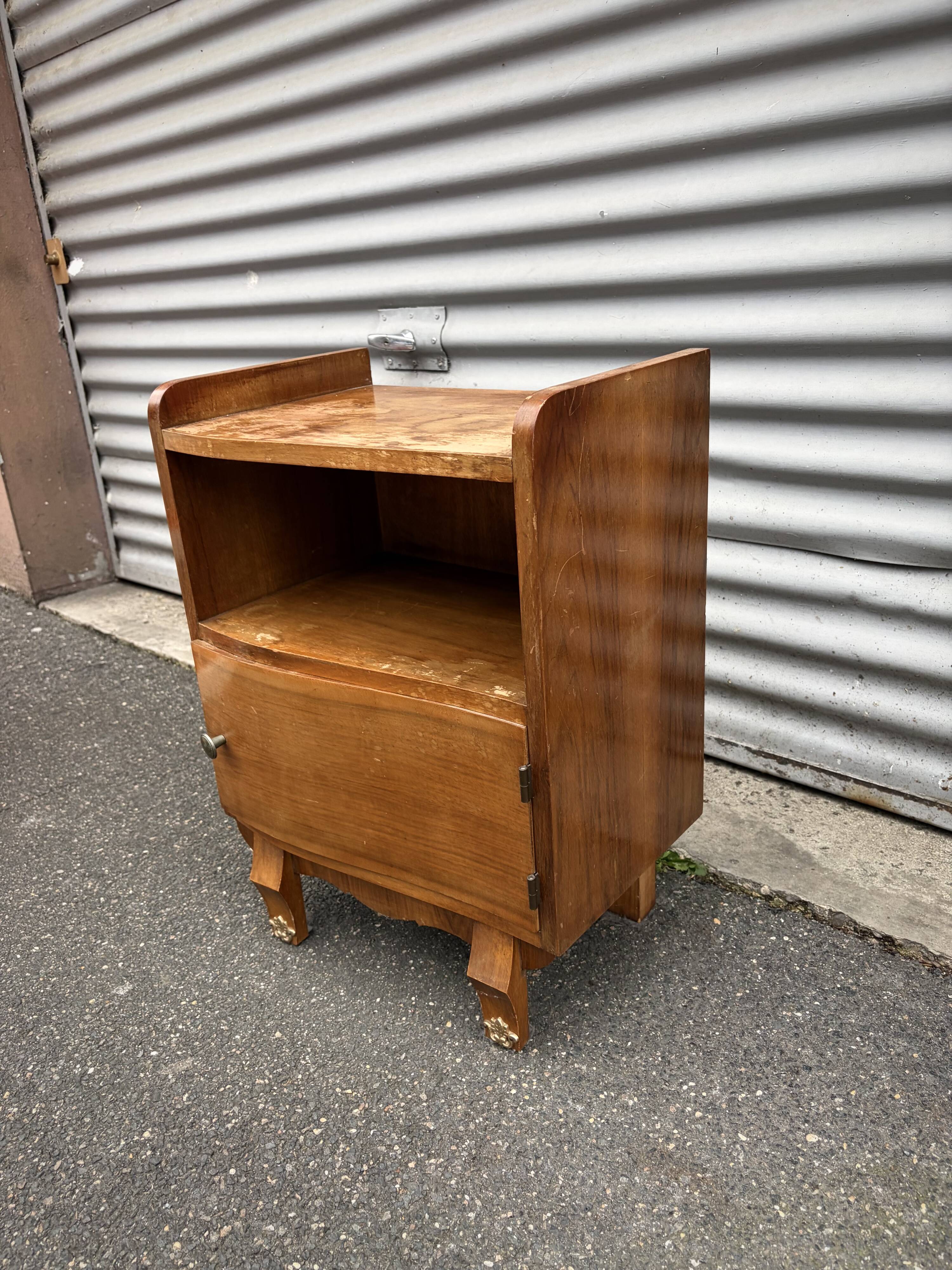 Magnificent Vintage Art Deco Bedside Table from the 1940s | Nightstand to Restore