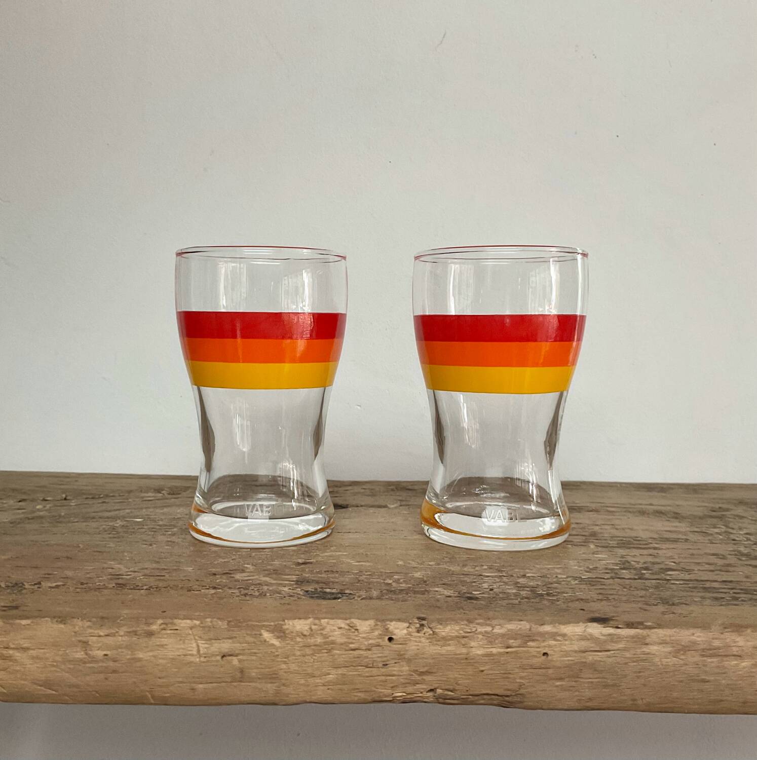 6 vintage glasses "Vabé"
