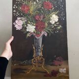 Nature morte sur toile ancienne