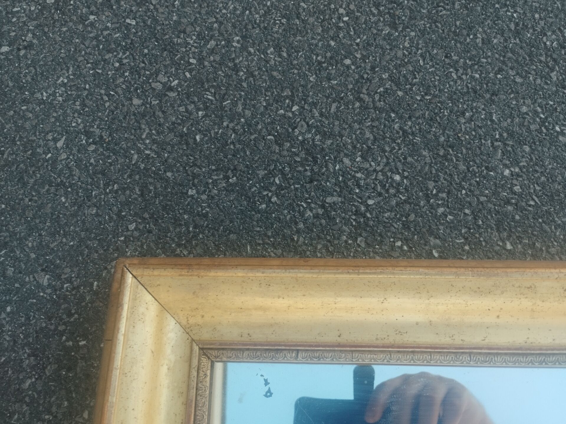 Miroir ancien en stuc doré époque xixeme