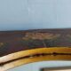 Vintage hand painted wooden round wall mirror