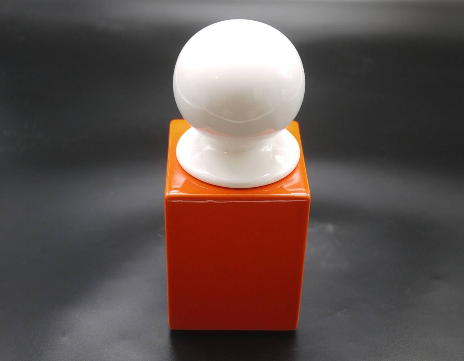 Spagnolo for Sicart 2 orange and white pots 1970s