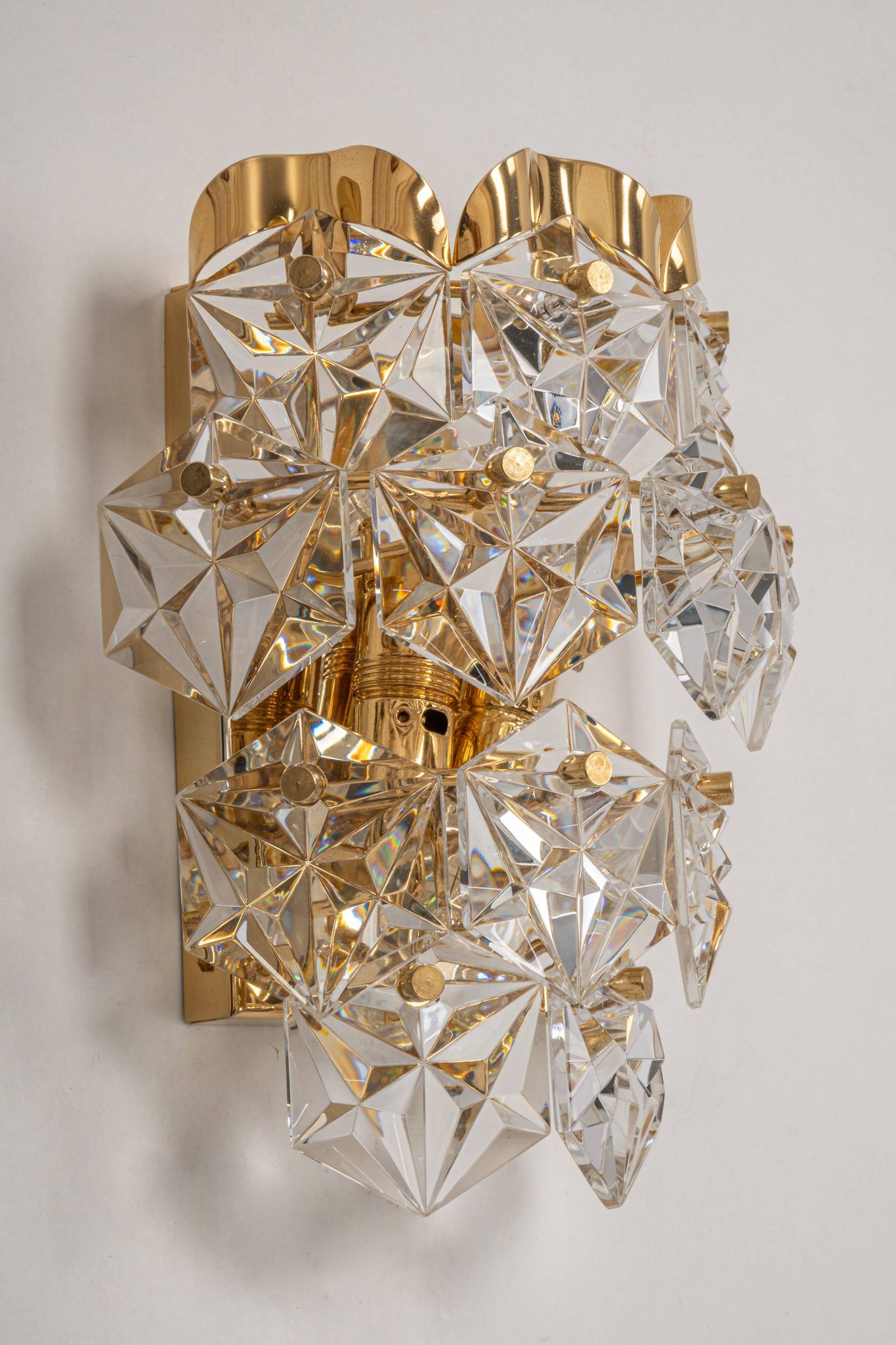 Pairs of Crystal Wall Lights by Kinkeldey, Germany, 1970s