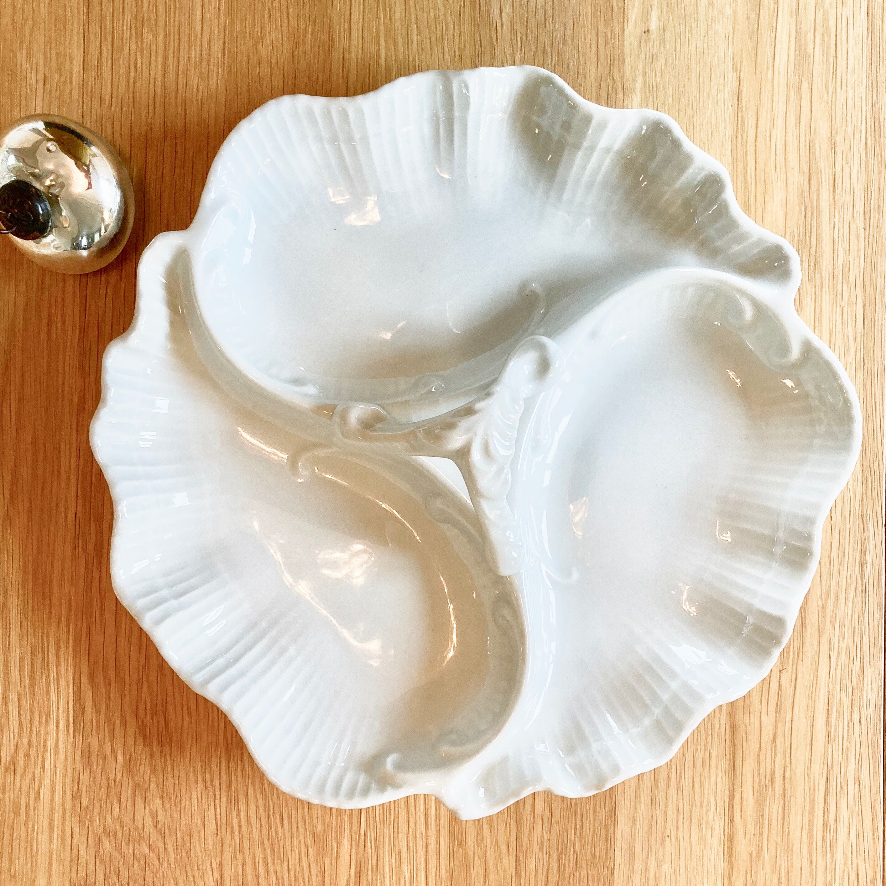 Limoges porcelain shell serving dish