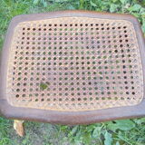 Repose-pied tabouret cannage