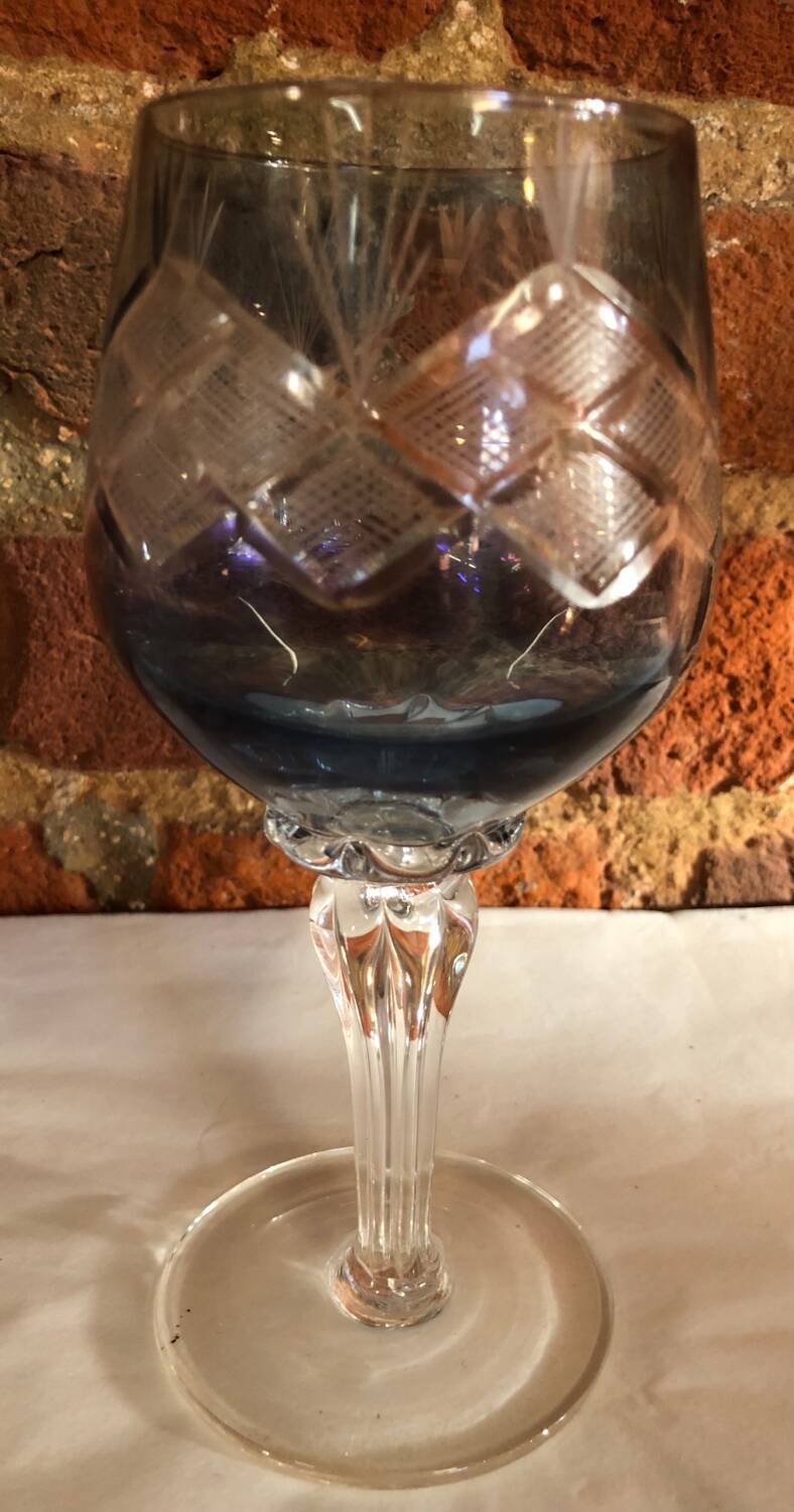2 Verres en cristal de bohème