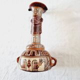 Inca craft vessel from Peru by Antonio Olave (1928-2016) hand painted