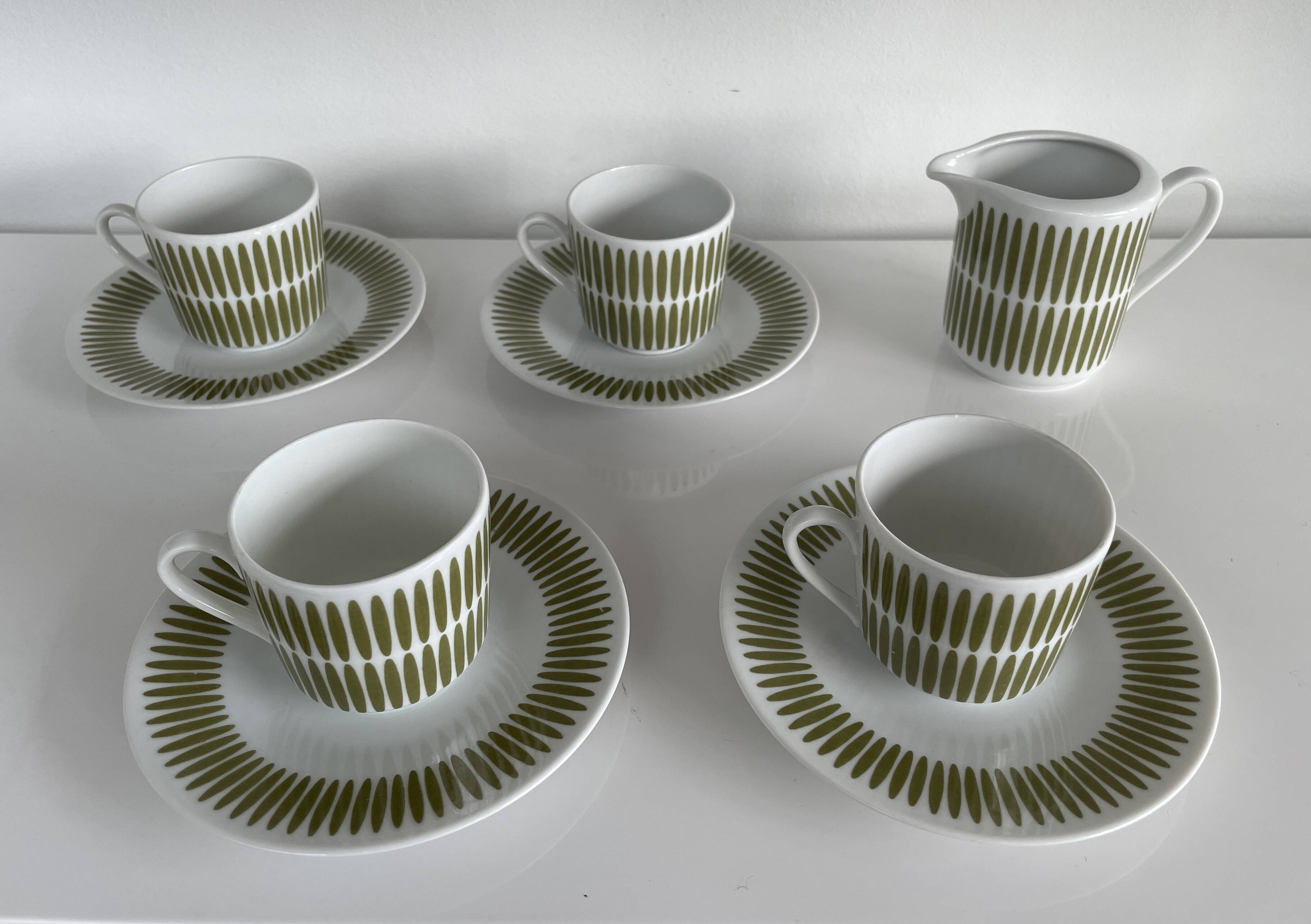 Scandinavian graphic style coffee service