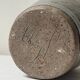 Brown-black glazed stoneware vase, signed underneath the base, circa 1950.