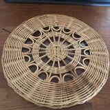 Round glass and wicker top