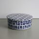 White and blue porcelain jewelry box