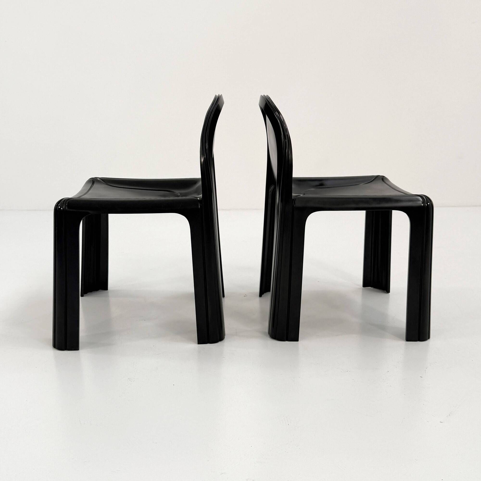 Black Chair Model 4854 Chair by Gae Aulenti for Kartell, 1970