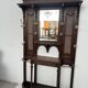 Console coat rack in Louis XVI style with bronze panthers, 20th century.
