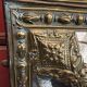 Old repoussé brass pareclose mirror
