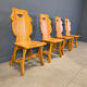 Chaises de salle à manger rustiques, années 1960