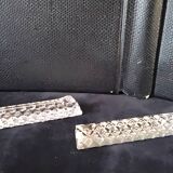 Set of 10 triangular lead crystal knife rests