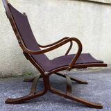 Siesta designer armchair, Scandinavian, leather, 1960s, 70s