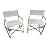 Pair of folding camping chairs