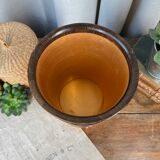 Champagne bucket in oak and brass, signed