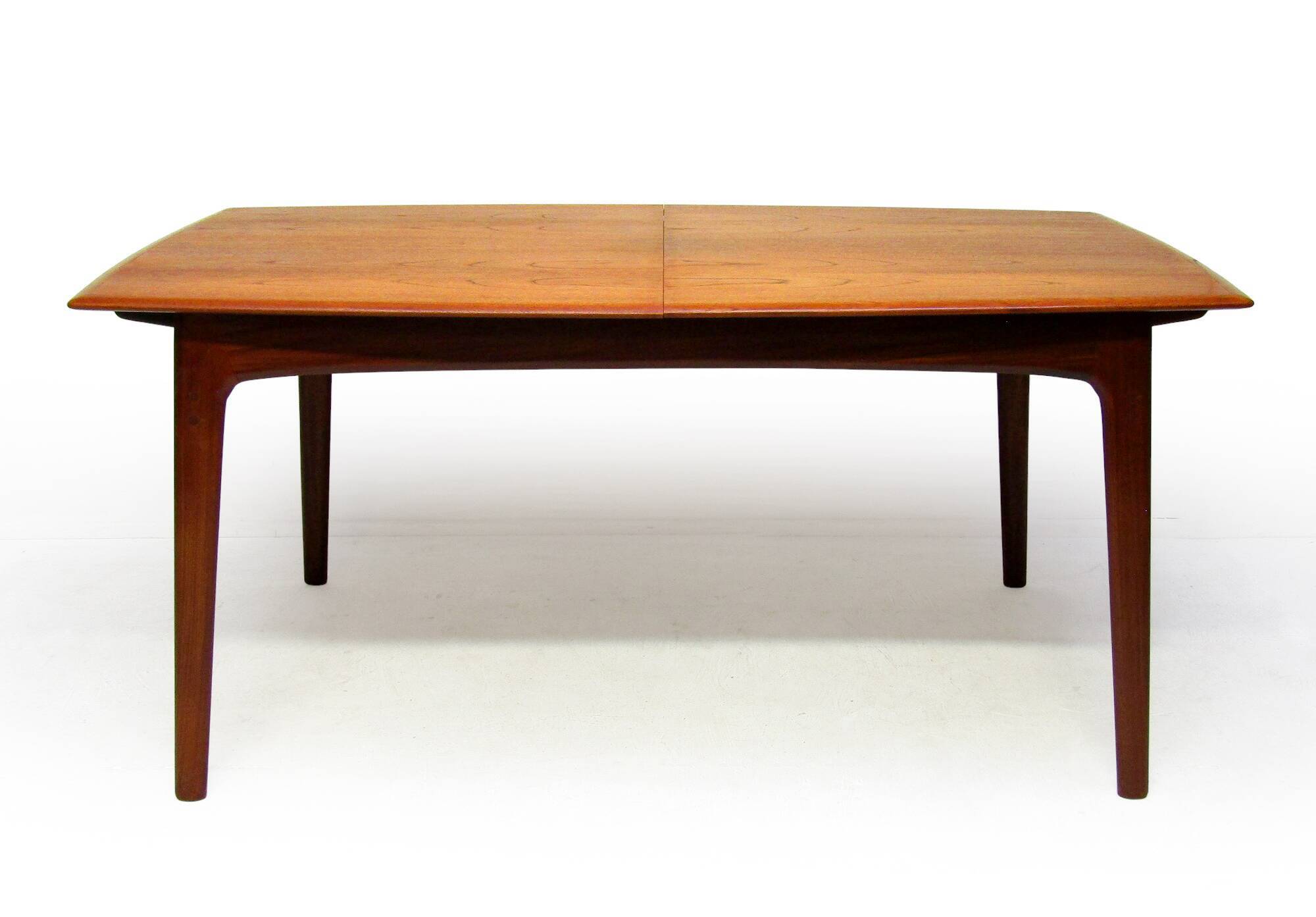 Narrow 1960s Danish Extending Table In Teak By Arne Hovmand Olsen