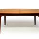 Narrow 1960s Danish Extending Table In Teak By Arne Hovmand Olsen
