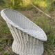 Child's armchair in white rattan, excellent condition, vintage.