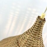 Vintage wicker pendant light from the 1960s.