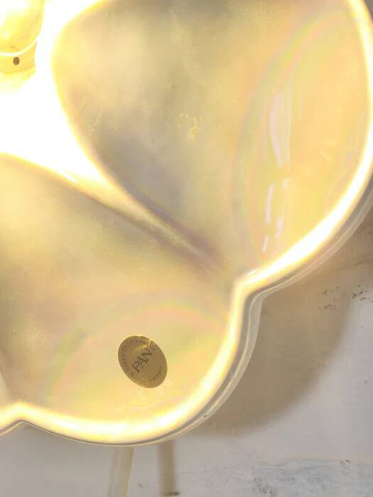 Mid-century iridescent porcelain wall lamp by Goebel for PAN Germany 1970s