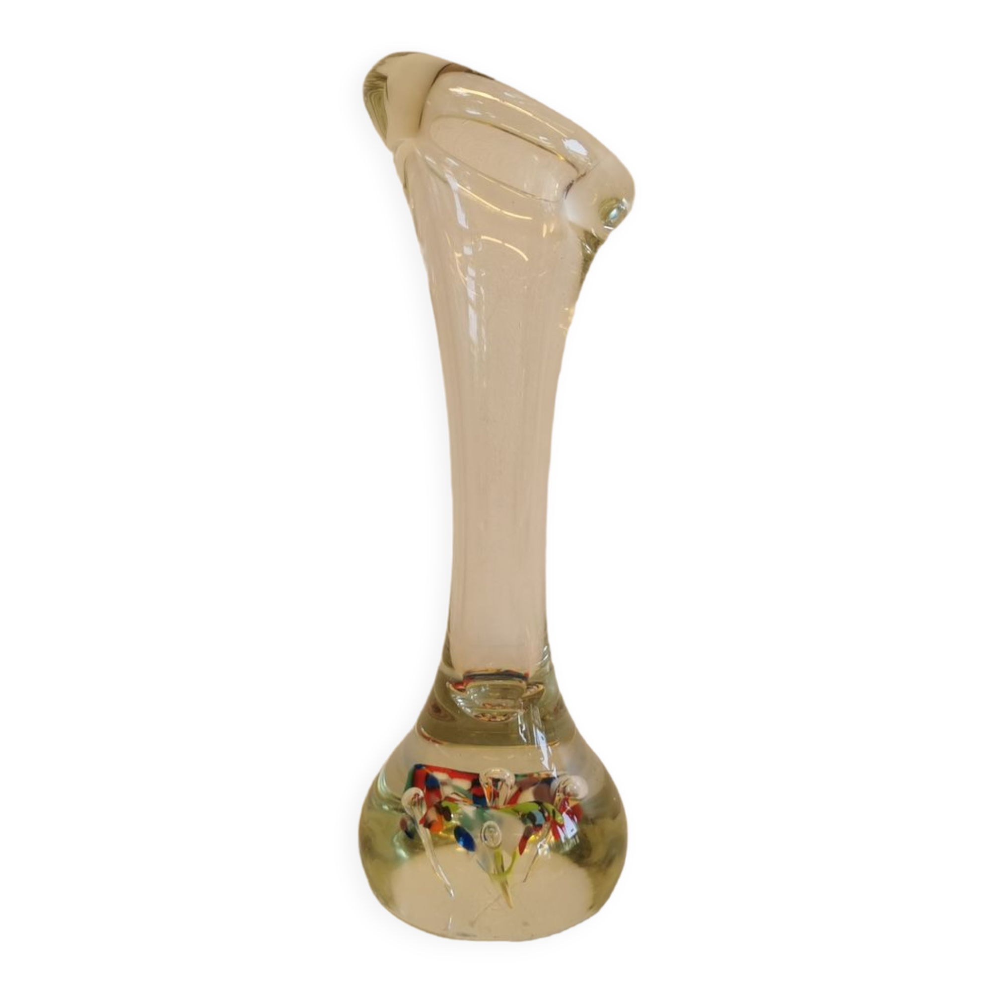 Rare bone vase from Danish Holmegaard Glassworks, probably made by chief designer Per Lütken.